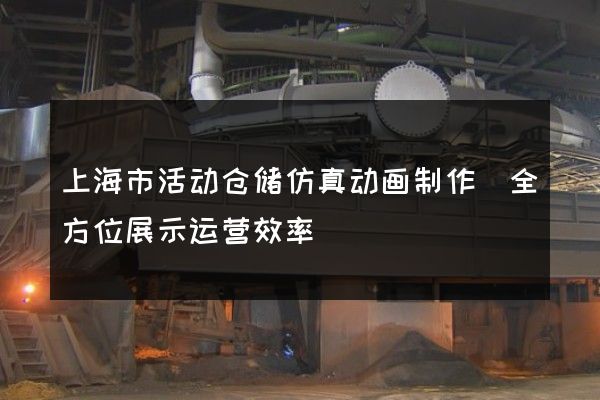 上海市活动仓储仿真动画制作(全方位展示运营效率)