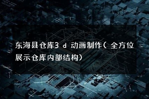 东海县仓库3d动画制作(全方位展示仓库内部结构)