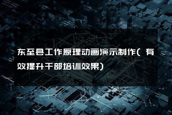 东至县工作原理动画演示制作(有效提升干部培训效果)