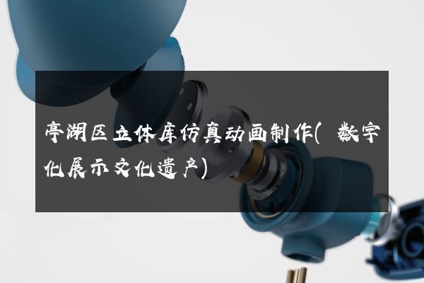 亭湖区立体库仿真动画制作(数字化展示文化遗产)