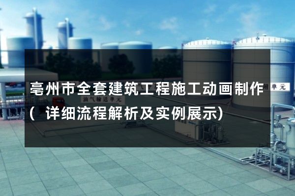 亳州市全套建筑工程施工动画制作(详细流程解析及实例展示)