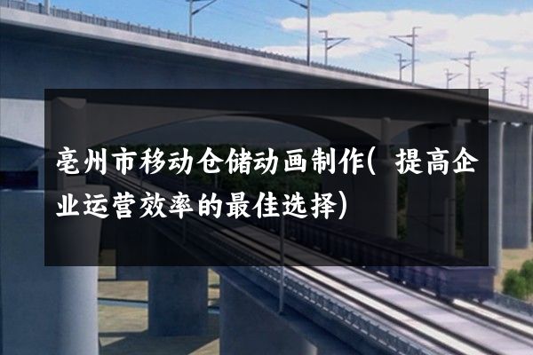 亳州市移动仓储动画制作(提高企业运营效率的最佳选择)