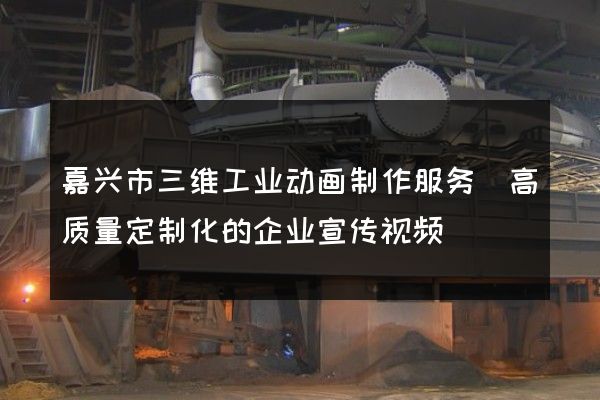 嘉兴市三维工业动画制作服务(高质量定制化的企业宣传视频)