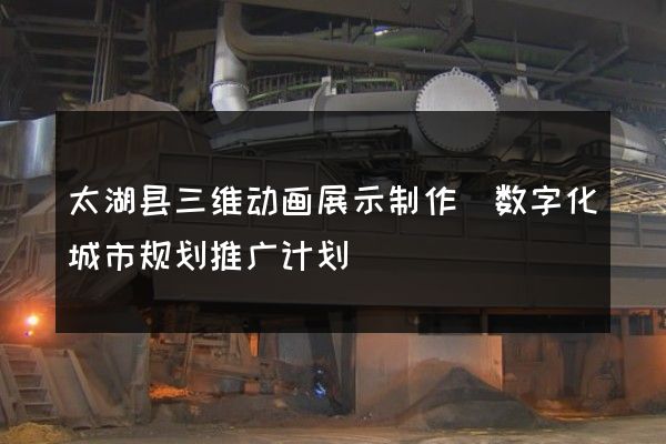 太湖县三维动画展示制作(数字化城市规划推广计划)