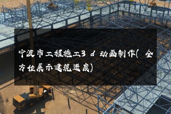 宁波市工程施工3d动画制作(全方位展示建筑进度)