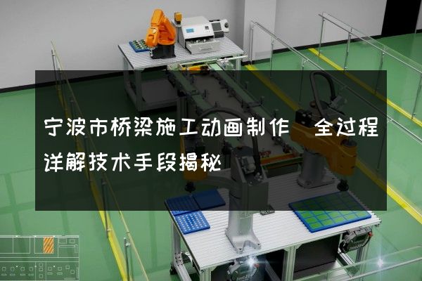 宁波市桥梁施工动画制作(全过程详解技术手段揭秘)