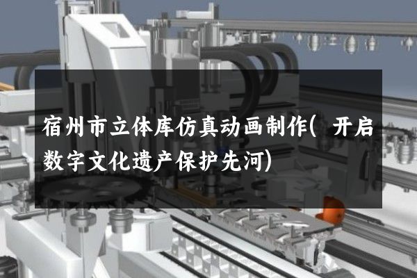 宿州市立体库仿真动画制作(开启数字文化遗产保护先河)