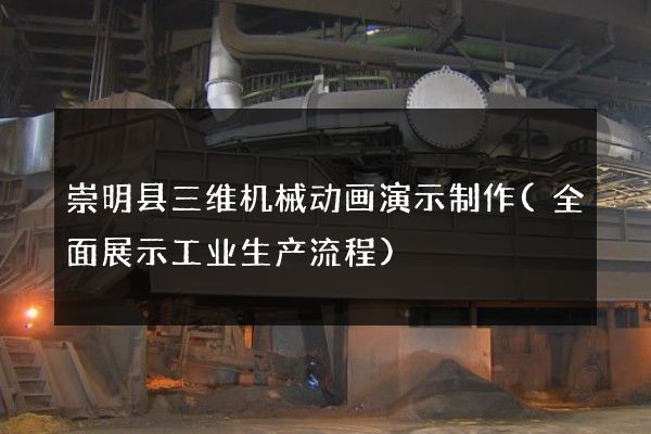 崇明县三维机械动画演示制作(全面展示工业生产流程)