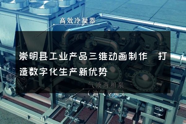 崇明县工业产品三维动画制作(打造数字化生产新优势)