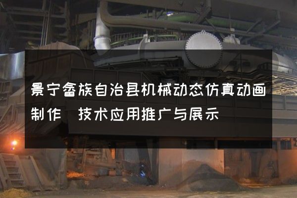 景宁畲族自治县机械动态仿真动画制作(技术应用推广与展示)