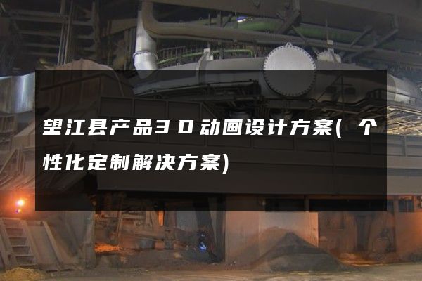 望江县产品3D动画设计方案(个性化定制解决方案)