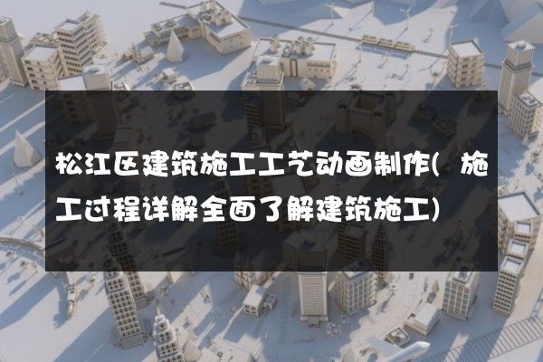 松江区建筑施工工艺动画制作(施工过程详解全面了解建筑施工)