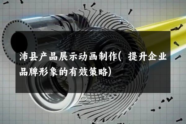 沛县产品展示动画制作(提升企业品牌形象的有效策略)