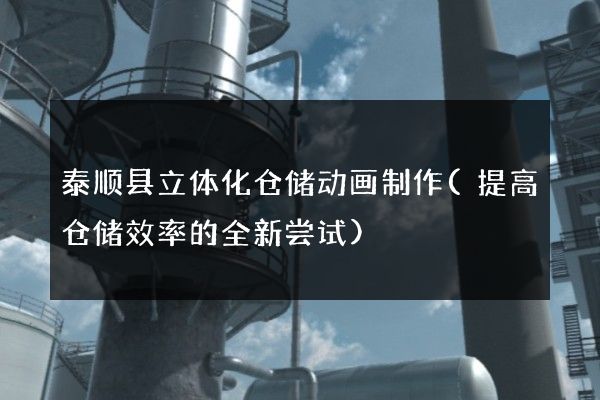 泰顺县立体化仓储动画制作(提高仓储效率的全新尝试)