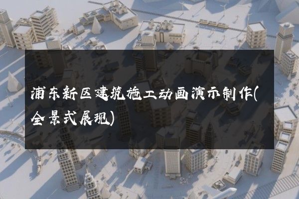 浦东新区建筑施工动画演示制作(全景式展现)