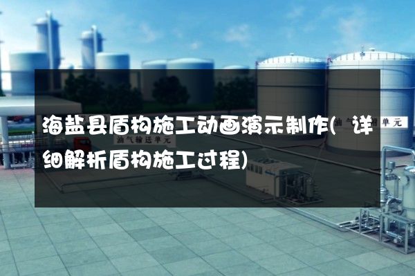 海盐县盾构施工动画演示制作(详细解析盾构施工过程)