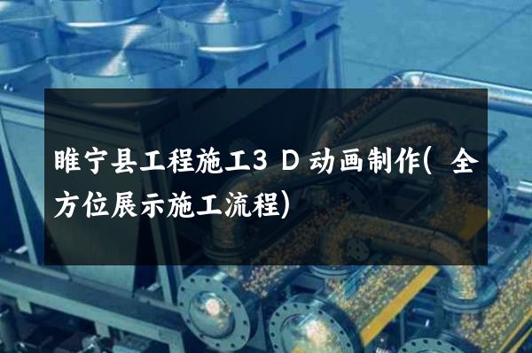 睢宁县工程施工3D动画制作(全方位展示施工流程)