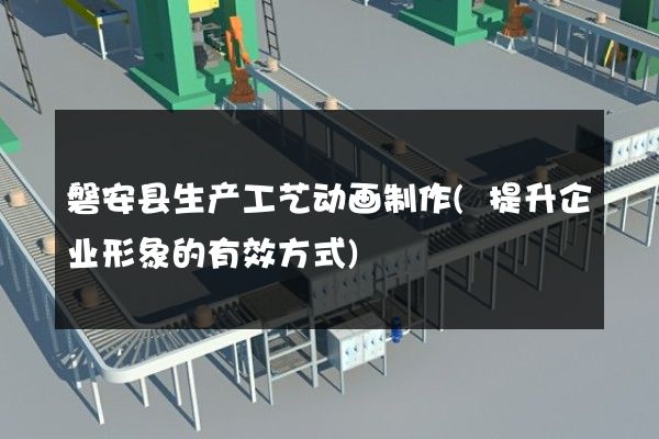 磐安县生产工艺动画制作(提升企业形象的有效方式)