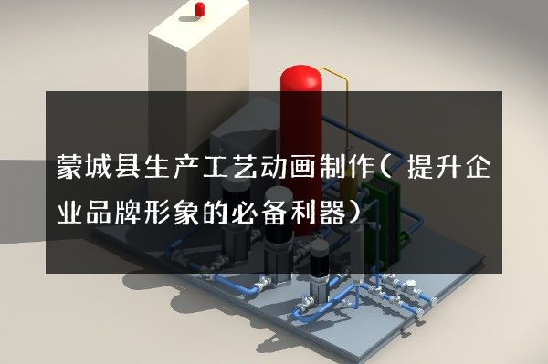 蒙城县生产工艺动画制作(提升企业品牌形象的必备利器)