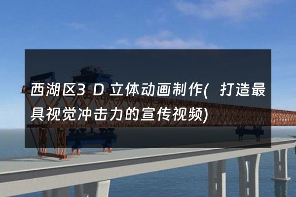 西湖区3D立体动画制作(打造最具视觉冲击力的宣传视频)