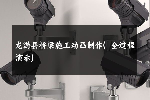 龙游县桥梁施工动画制作(全过程演示)